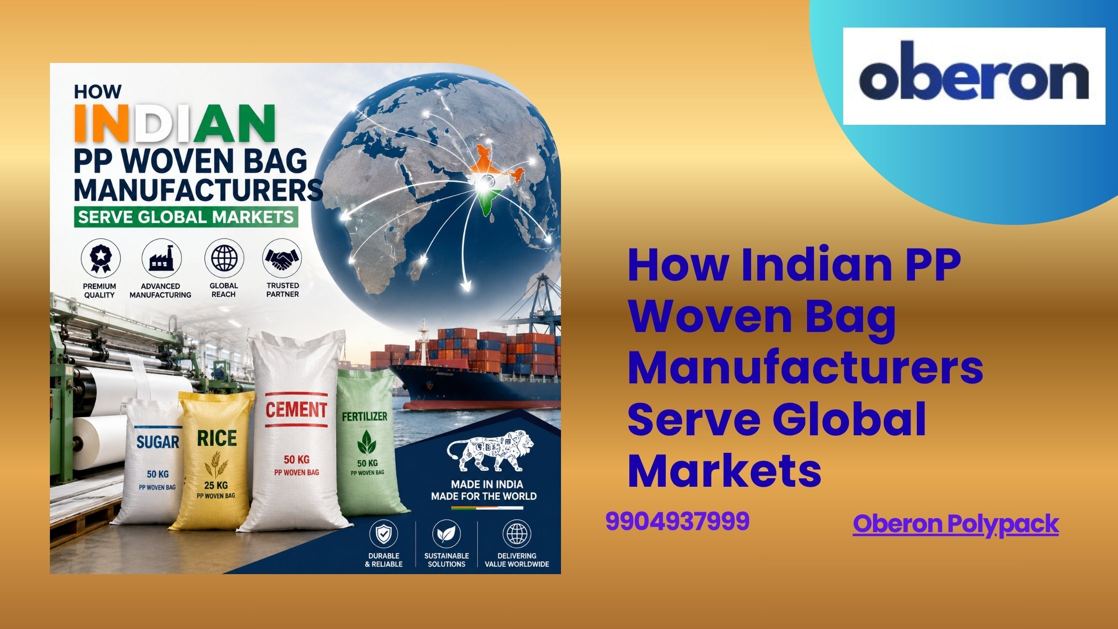How Indian PP Woven Bag Manufacturers Serve Global Markets